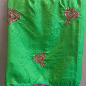 Green Jumkha Saree