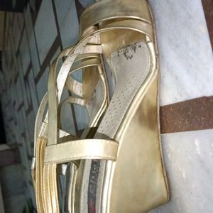 Golden Girlish Heels