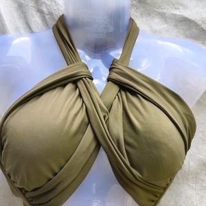 SEXIEST OLIVE BEACH WEAR BRALETTE