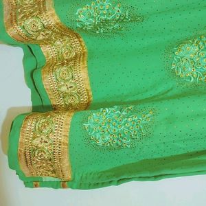 Green Party Wear Suit Salwar For Girl Or Women