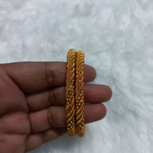 Beautiful Gold Plated Twisted Bangles