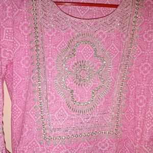 Long Pink Kurti