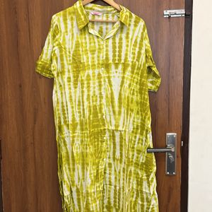 Tine Die Green Kurta For Women