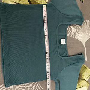 Green Crop Top By SSS