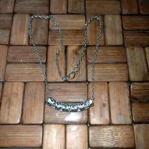 Silver Oxidized Hasuli Chain Neck Piece