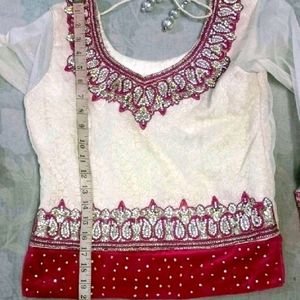 White Lehenga