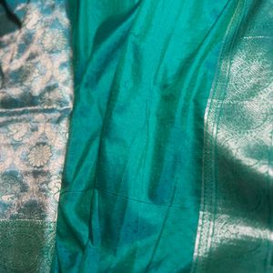 New Silk Saree With Unstich Blouse