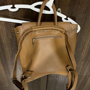 Tan Leather Backpack