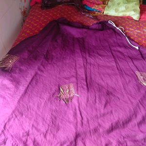 Lime Green Dupatta, Purple Choli 6m Ka Gher