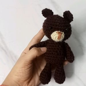 Dark Brown Crochet Teddy