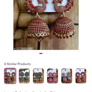 Combo Of Mor Earring & Press Nath Set 30rs OFF