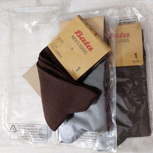 The Bata New Socks Combo-3 Formal Wear(Brown).