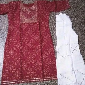 Very Low Price Brand New Bandej Kurti With Garara