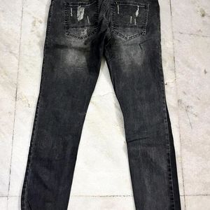 SPLASH DISTRESSED CHARCOAL JEANS SIZE 32