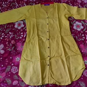 Yellow Coloured Short Kurta Top