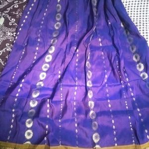 Violet Colour Pavada Set For Girls