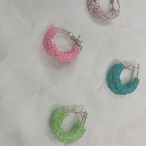 Glittering Hoops