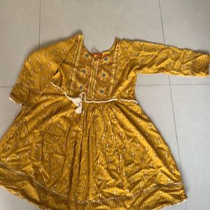 Kurti Frock Yellow With Surprise Gift