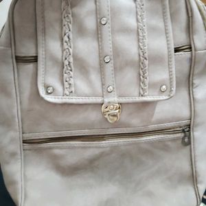 Beige Colour Backpack