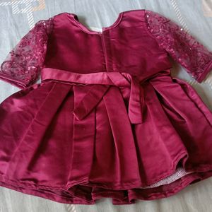 Mauve Beby girl Party frock Like new