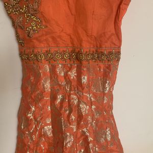 Orange Kurta Set