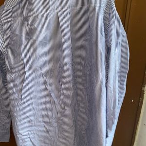 H&M Blue Striped Summer Oversized Shirt