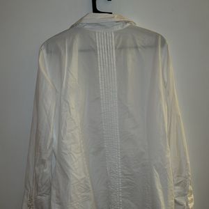 White Pleated Shirt