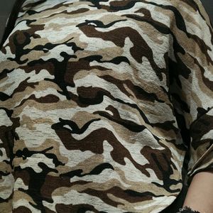 Army Print Crop Top