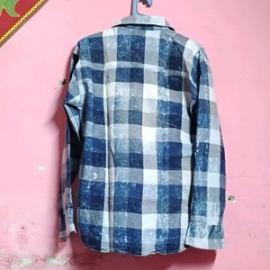 SIZE - 40in"L Men's Blue&White Check Shirt