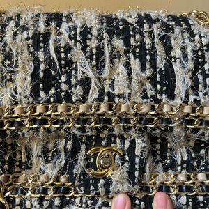 Authentic Chanel Tweed Classic Handbag