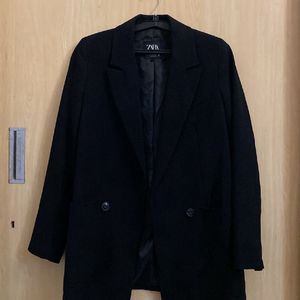 Classic Zara Double Breasted Black Blazer