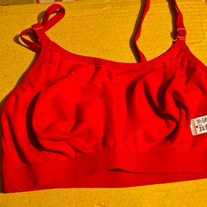 Red Color Sport Bra