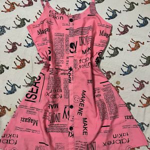 Paper print dress