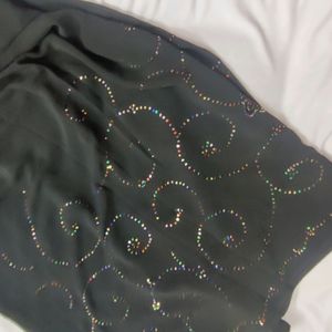 Black Tikki Thread Saree