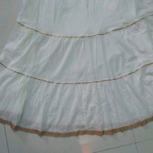 New Off White Colour Skirt