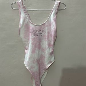 H&M pink backless bodysuit