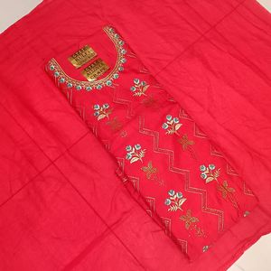 Seroski And Stone Work Suit With Dupatta