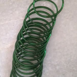 Set Of 18 Green Bangles