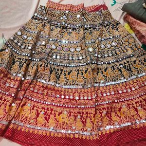 Mirror Work Ethnic Skirt