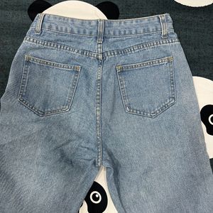 High Rise Blue Jeans