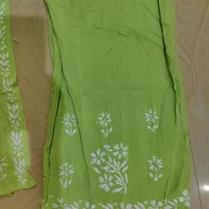 Sea Green Handwork Lucknowi Plazopair