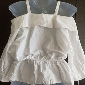 Summer White Korean Crop Top