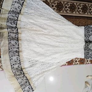 White Anarkali Suit