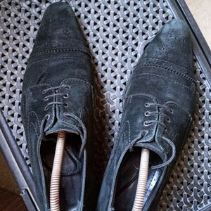 Genuine Suede Leather Derby Shoes