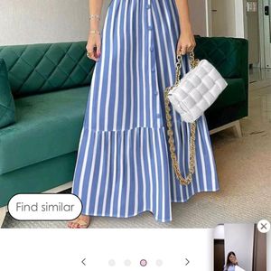 Alamode Label Blue Striped Dress