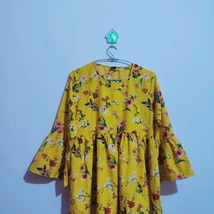 Printed Yellow Top Women