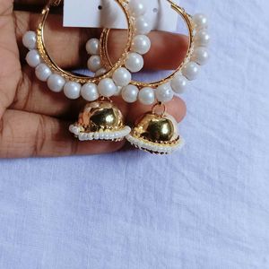 Pearl Hoop Earrings