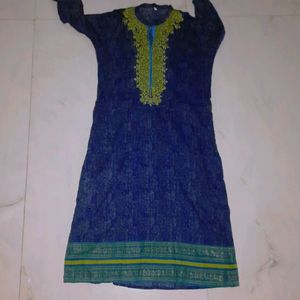 Green Embroidery Kurti