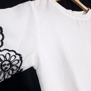 Off White Embroidery Top ( Women's )