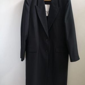 ZW Collection Minimalist Wool Blend Coat